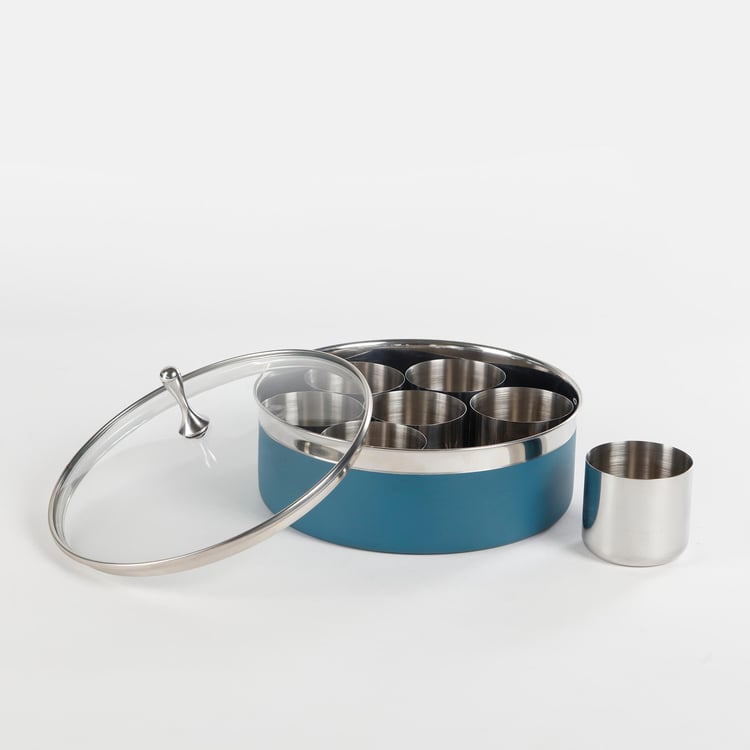 Food Icon Vanya Stainless Steel Spice Box with Lid