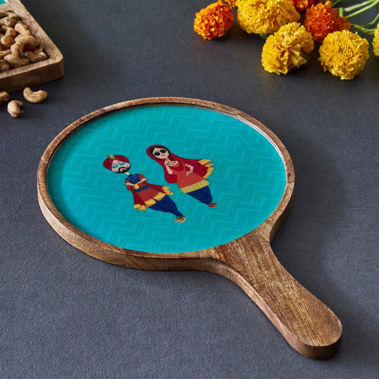 Showstopper Mango Wood Printed Pizza Platter - 25cm