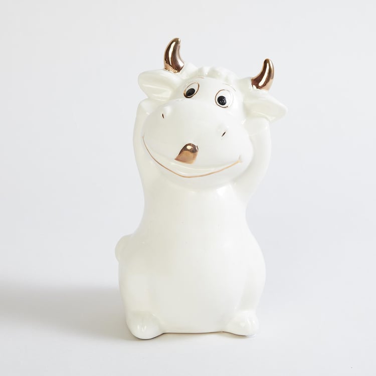 Brighton Ceramic Textured Cow Hands Up Figurine