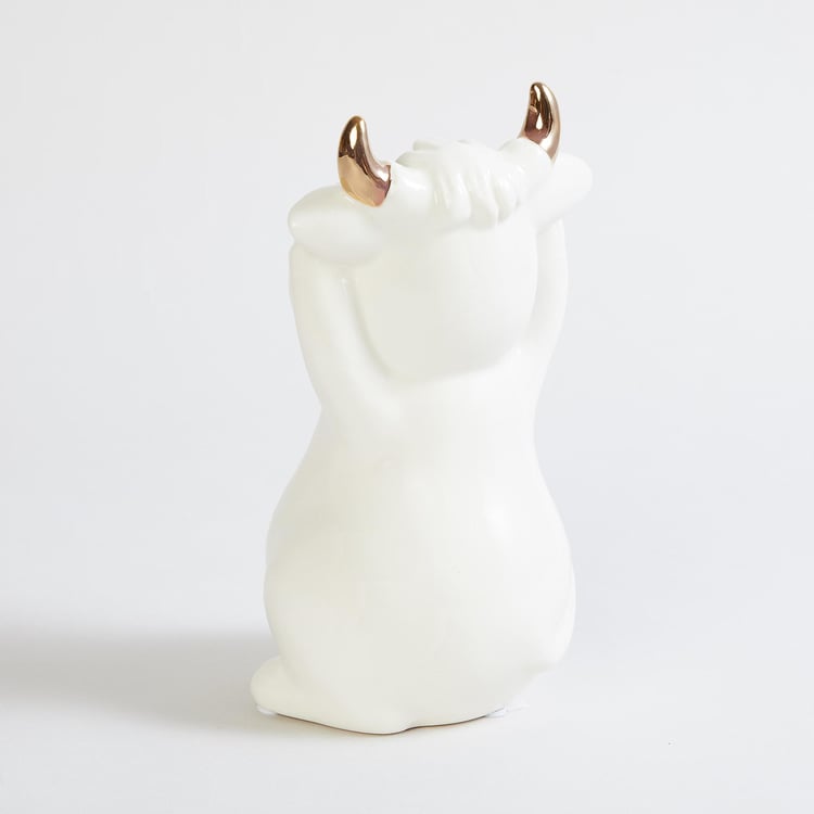 Brighton Ceramic Textured Cow Hands Up Figurine