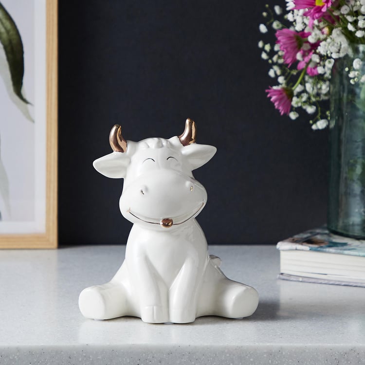 Brighton Ceramic Textured Cow Hands Down Figurine