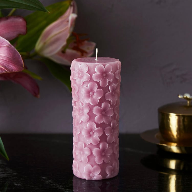 Moksha Decor Lavender Scented Pillar Candle