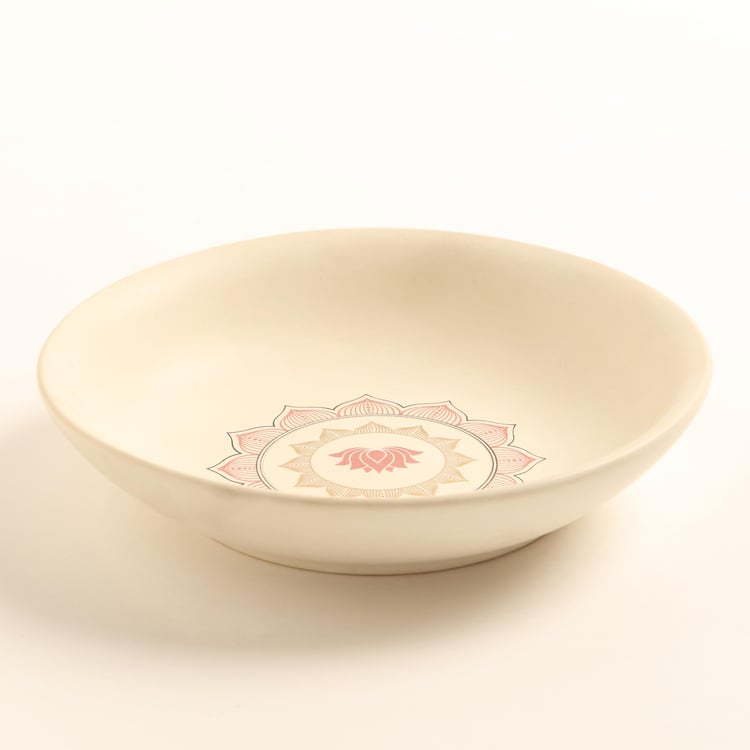 Vrindawan Platonic Stoneware Shallow Platter - 22.5cm