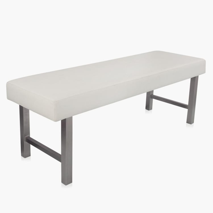 Parlin Glass Top 6-Seater Dining Set with Chairs and Bench - White