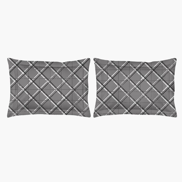 LAYERS Bologna Multicolour Geometric Printed Cotton Super King Bedsheet Set - 275x275cm - 3Pcs
