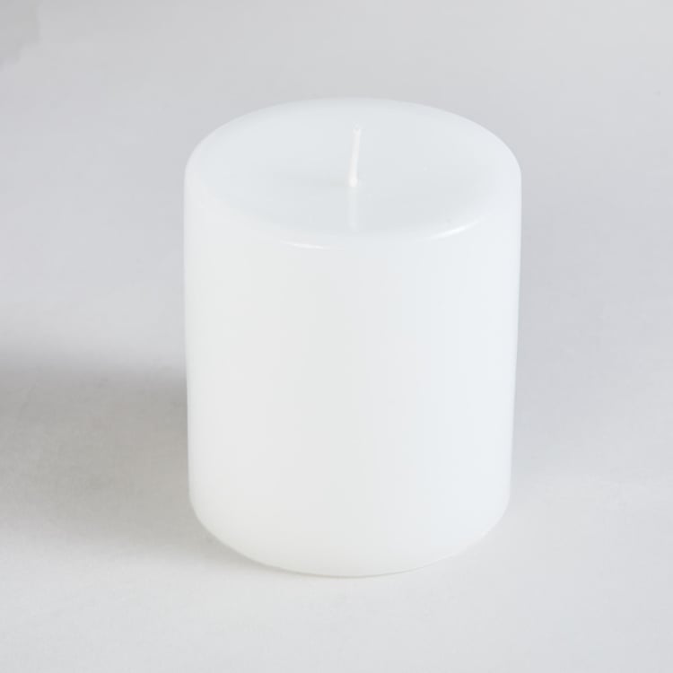 Color Connect  White Solid Wax Lily Pillar Candle