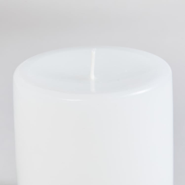 Color Connect  White Solid Wax Lily Pillar Candle