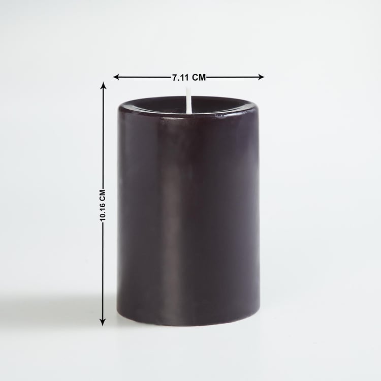 Color Connect Black Solid Wax Musk Pillar Candle