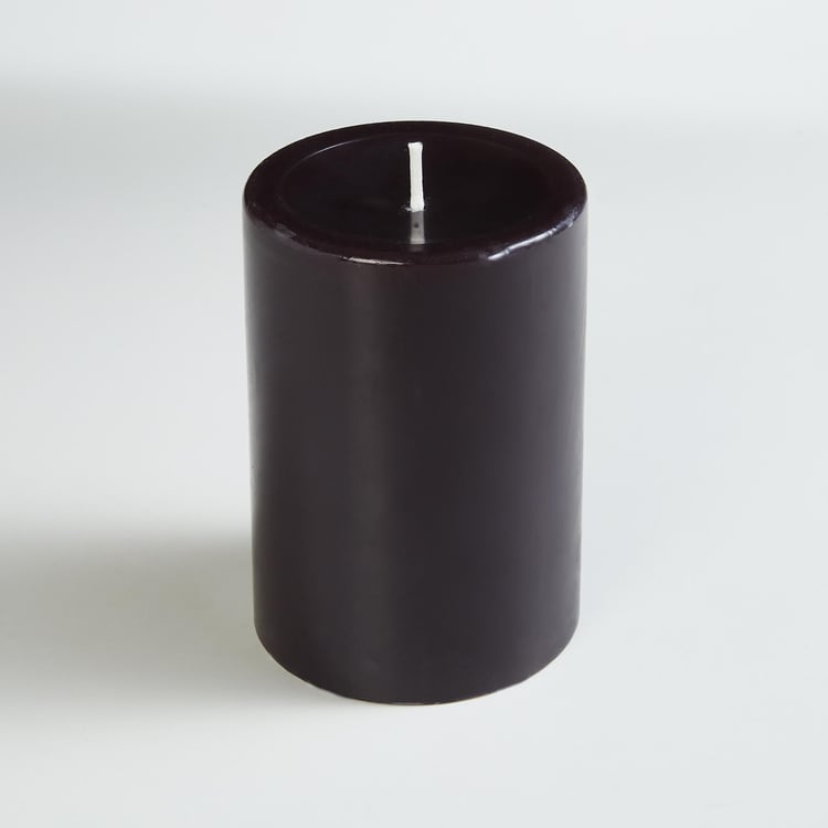 Color Connect Black Solid Wax Musk Pillar Candle