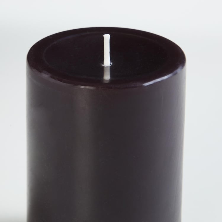 Color Connect Black Solid Wax Musk Pillar Candle