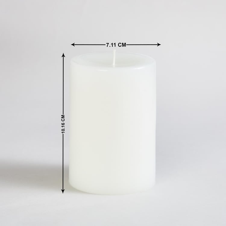 Color Connect White Solid Wax Vanilla Pillar Candle