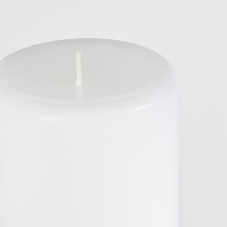 Color Connect White Solid Wax Pillar Candle