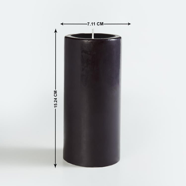 Color Connect Black Solid Wax Pillar Candle