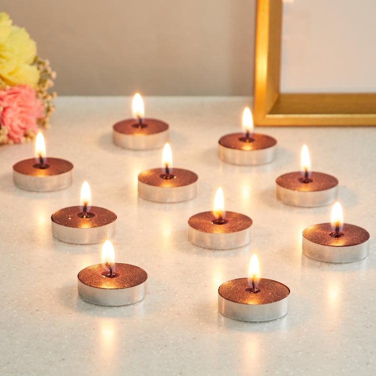 Colour Connect Set of 10 Musk Scented T-Light Candles