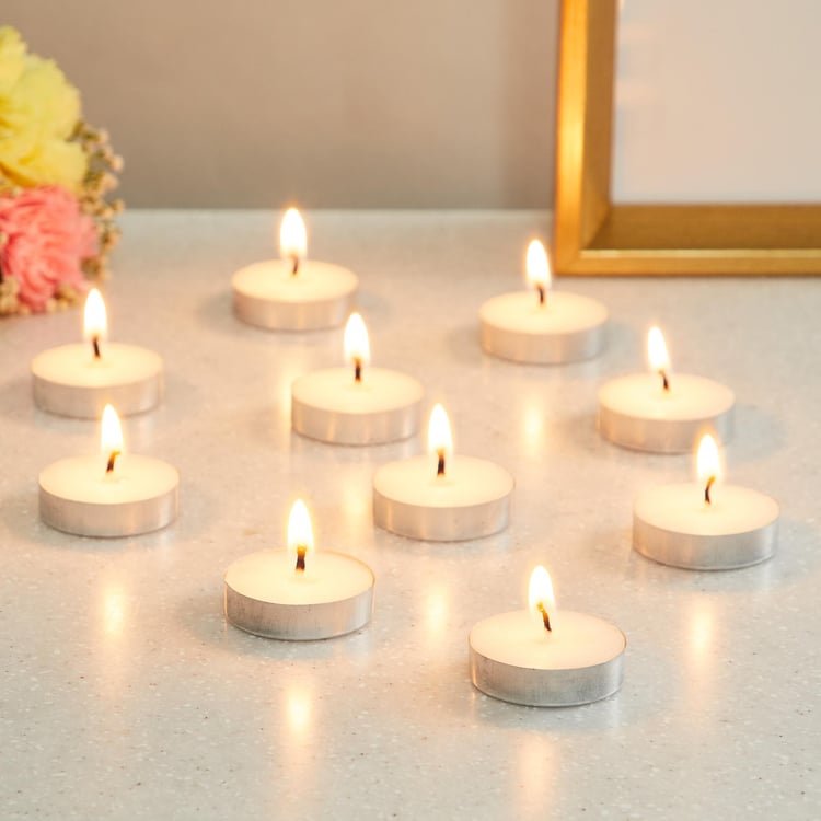 Colour Connect Set of 10 Vanilla Scented T-Light Candles