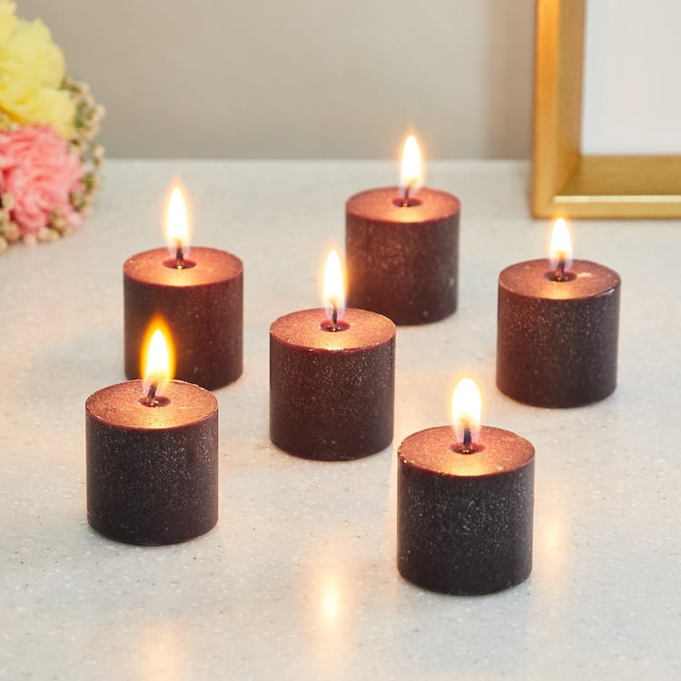 Colour Connect Set of 6 Musk Scented Votive Candles