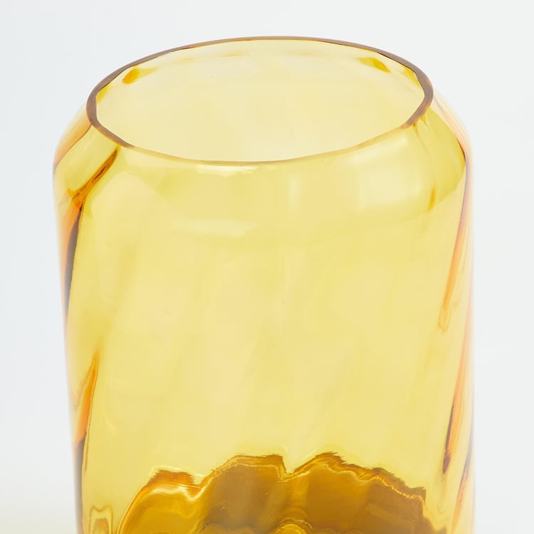 Splendid Gold Rush Glass Swirl Vase