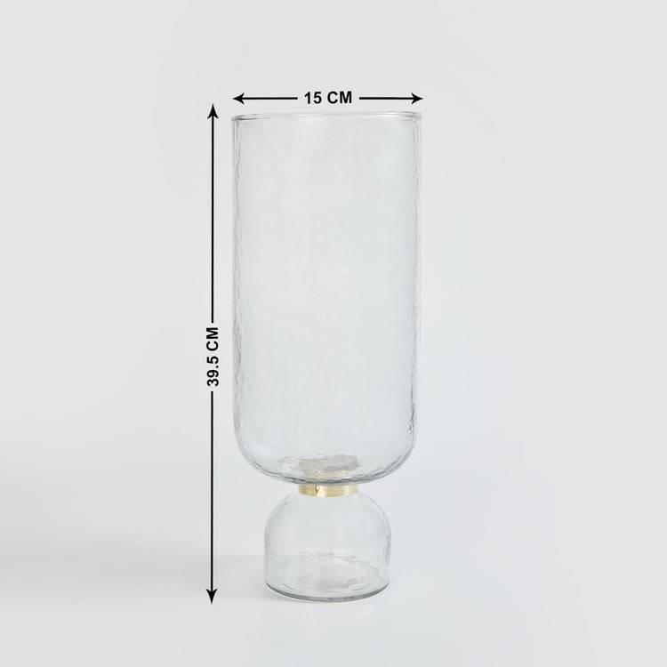 Splendid Modern Luxe Glass Hammered Vase