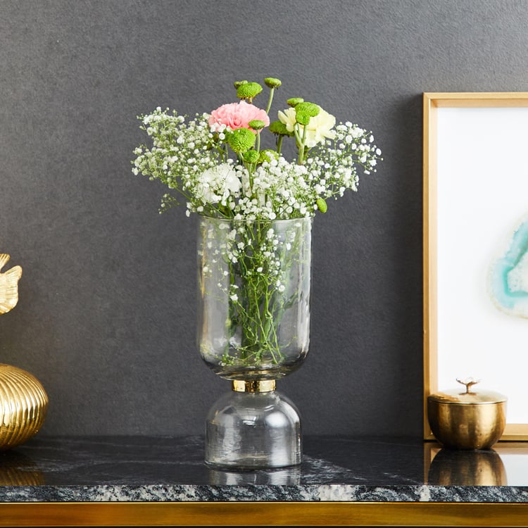 Splendid Modern Luxe Glass Hammered Vase