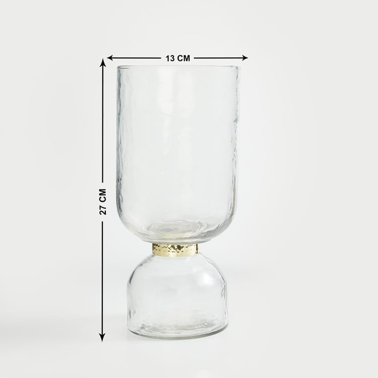 Splendid Modern Luxe Glass Hammered Vase