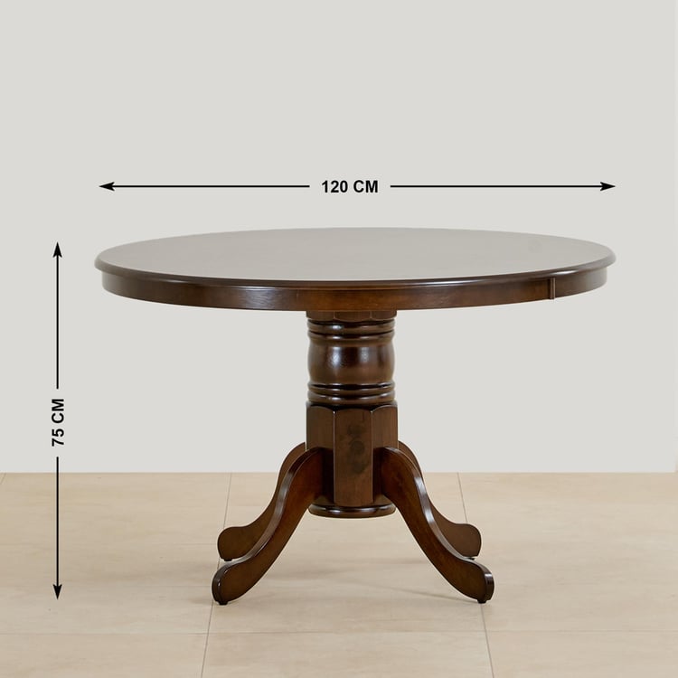 Cleo Rubber Wood 6-Seater Dining Table - Brown