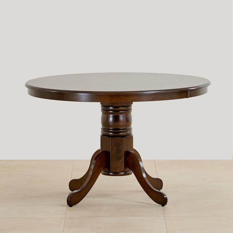 Cleo Rubber Wood 6-Seater Dining Table - Brown