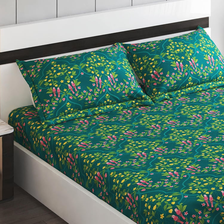 Corsica Bela Microfibre 3Pcs Printed Queen Bedsheet Set