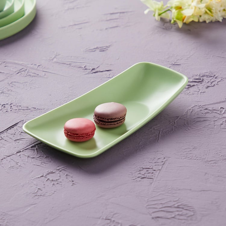 Soulful Pastels Melamine Slanted Serving Platter - 24.5x12cm