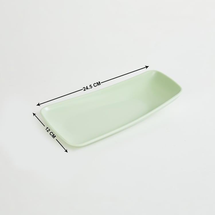 Soulful Pastels Melamine Slanted Serving Platter - 24.5x12cm