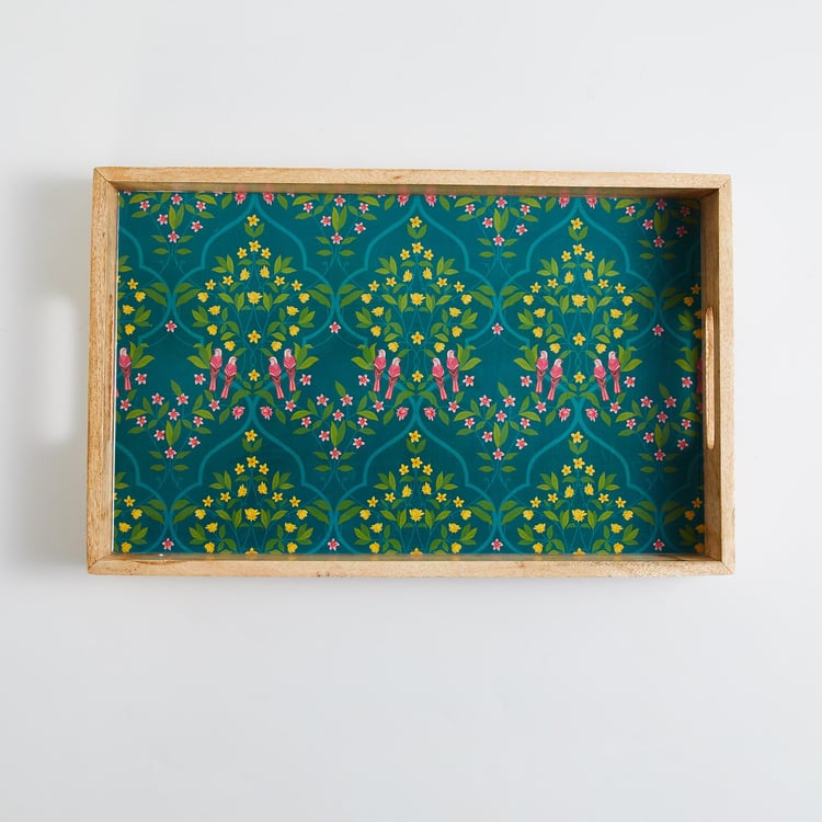 Corsica Bela Wood Printed Large Serving Tray - 16x10cm