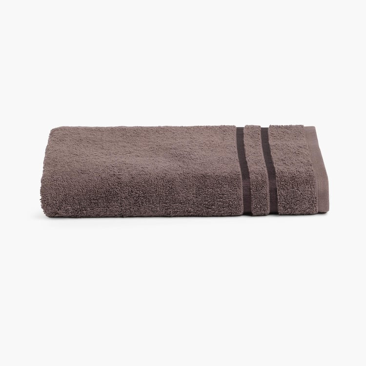 SPACES Atrium Brown Textured Cotton Bath Towel - 70x150cm