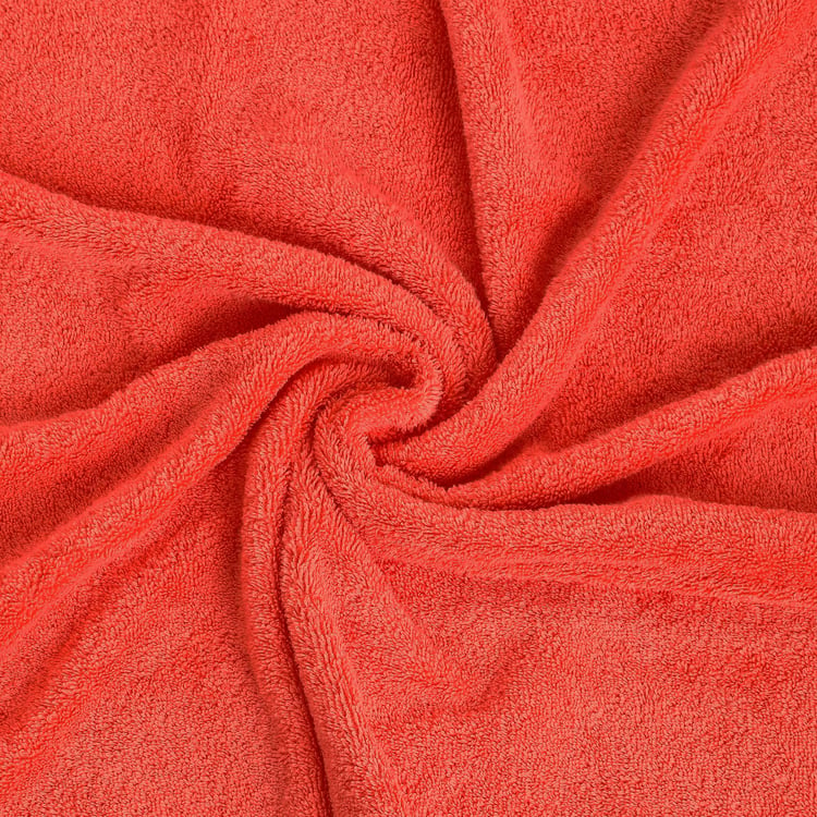 SPACES Atrium Plus Peach Striped Cotton Bath Towel - 75x150cm