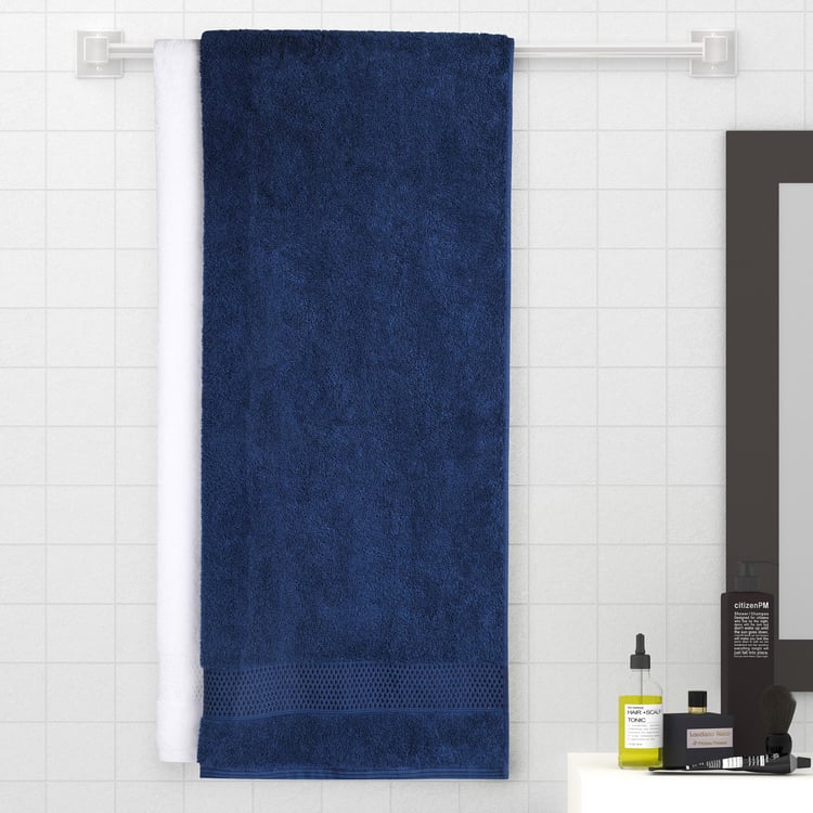 SPACES Atrium Plus Multicolour Striped Cotton Bath Towel - 75x150cm - Set of 2