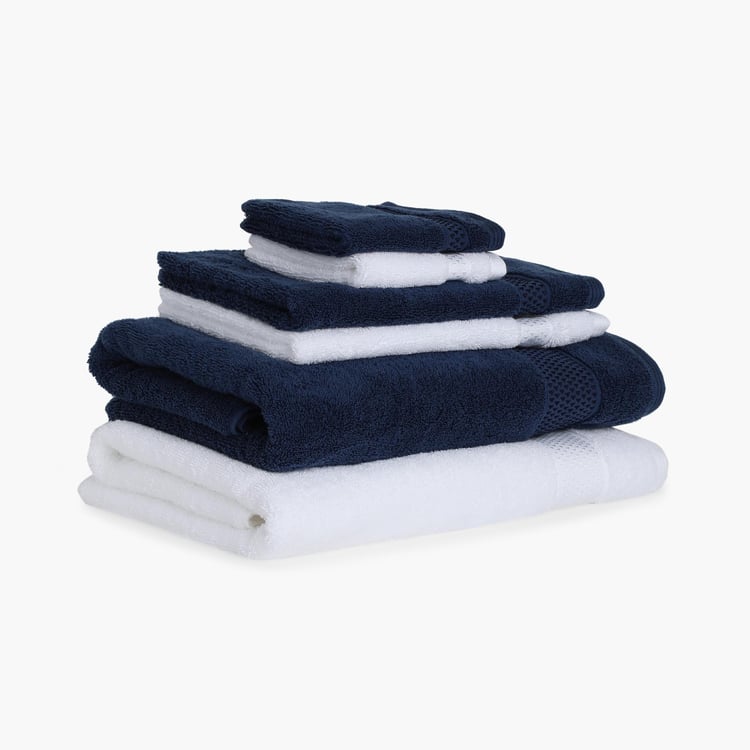 SPACES Atrium Plus Multicolour Textured Cotton Towel Set - Set of 6