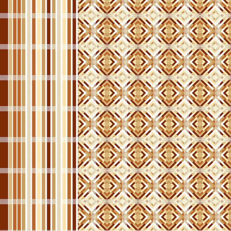 SPACES Atrium Brown Geometric Printed Cotton Queen Bedsheet Set - 224x254cm - 3Pcs