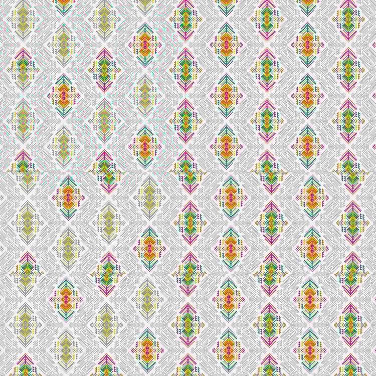 SPACES Atrium Cotton 144TC Ethnic Motif Printed 3Pcs Queen Bedsheet Set
