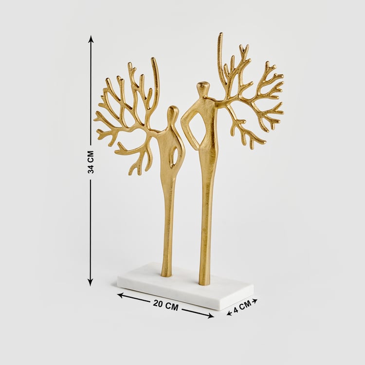 Splendid Modern Luxe Aluminium Couple Tree Table Accent