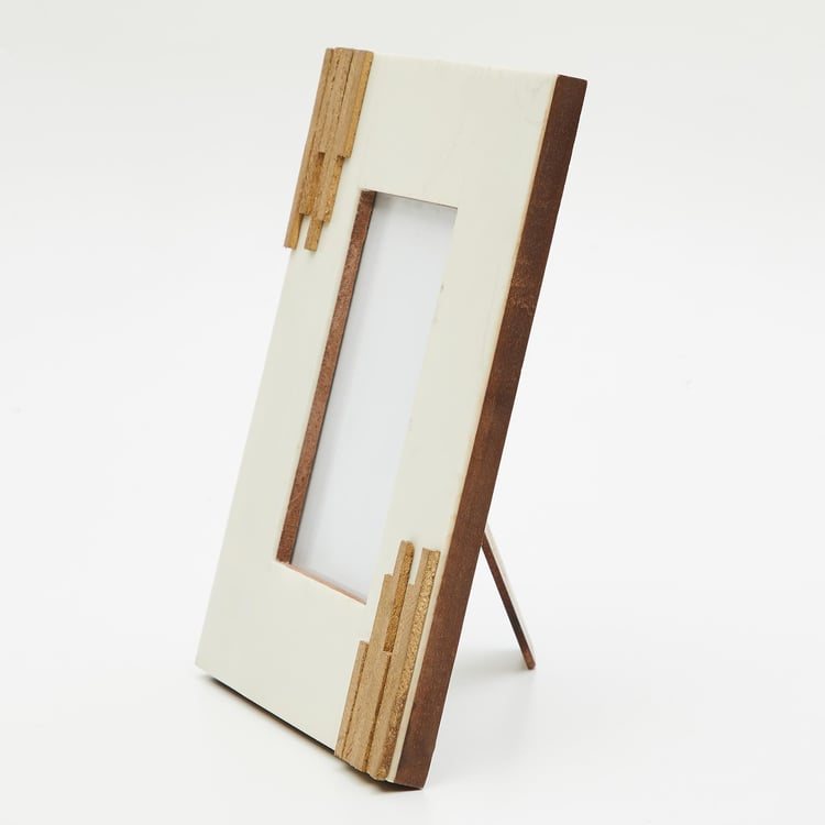 Eternity White Rectangular Wooden Photo Frame - 10 x 15 cm