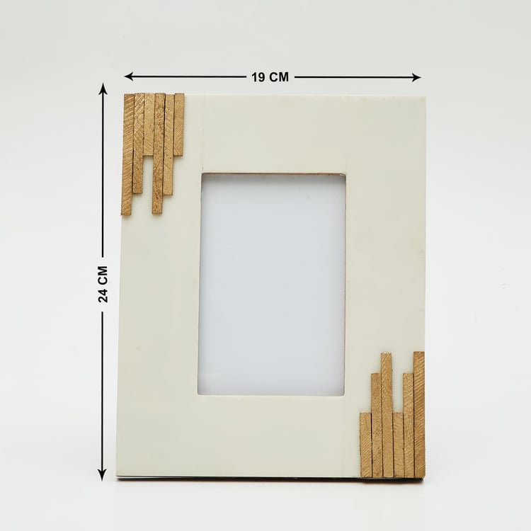 Eternity White Rectangular Wooden Photo Frame - 10 x 15 cm