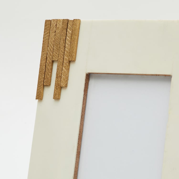 Eternity White Rectangular Wooden Photo Frame - 10 x 15 cm