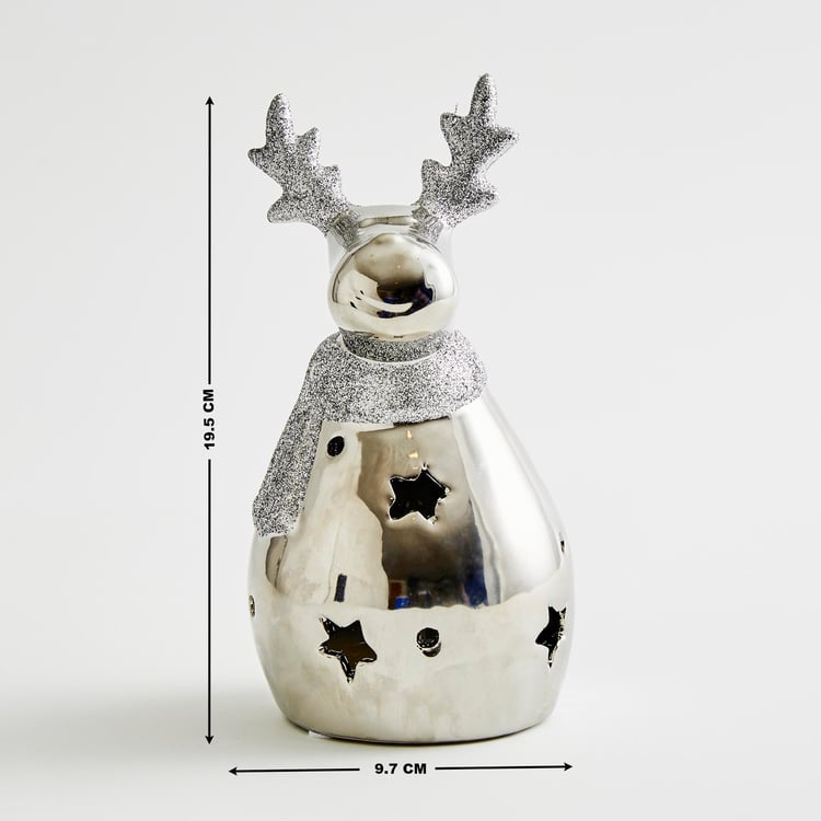 Carols Ceramic Reindeer Snowman Table Accent