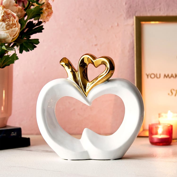 Love Forever Ceramic Heart Table Accent