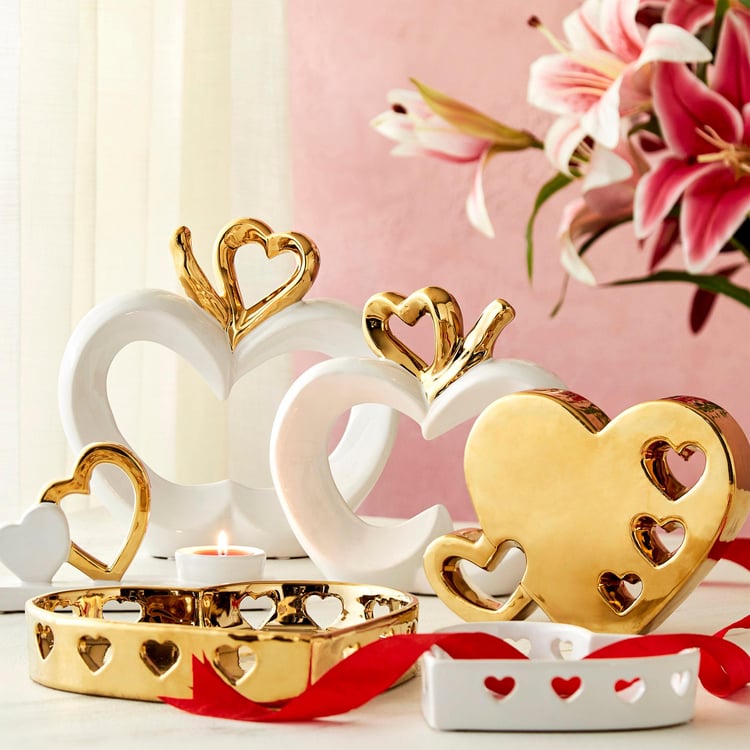 Love Forever Ceramic Heart Table Accent