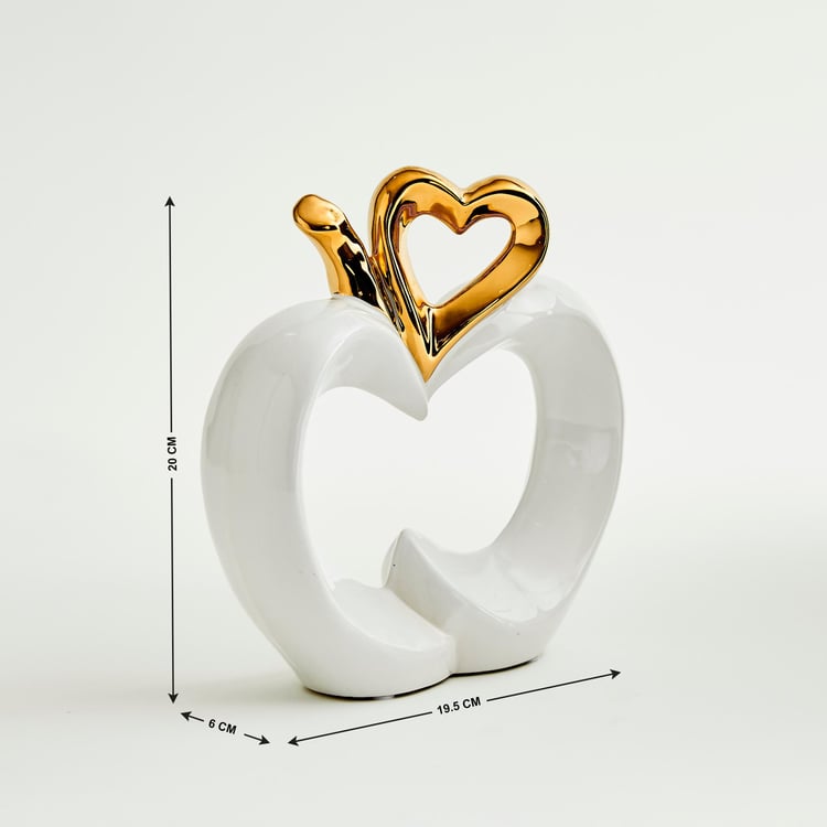 Love Forever Ceramic Heart Table Accent