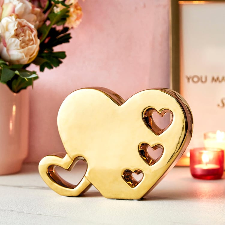 Love Forever Ceramic Heart Table Accent