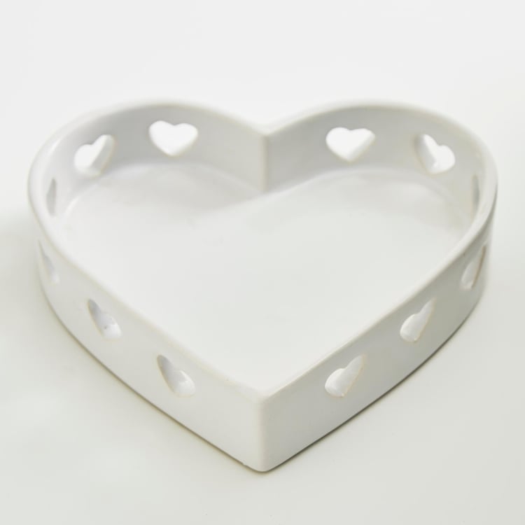 Love Forever Ceramic Heart Decorative Platter