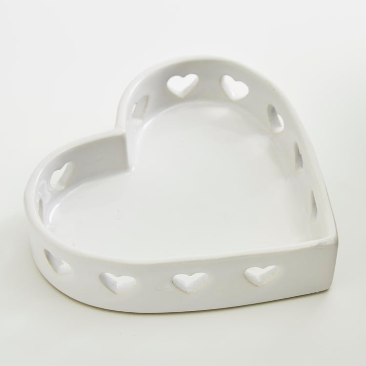 Love Forever Ceramic Heart Decorative Platter