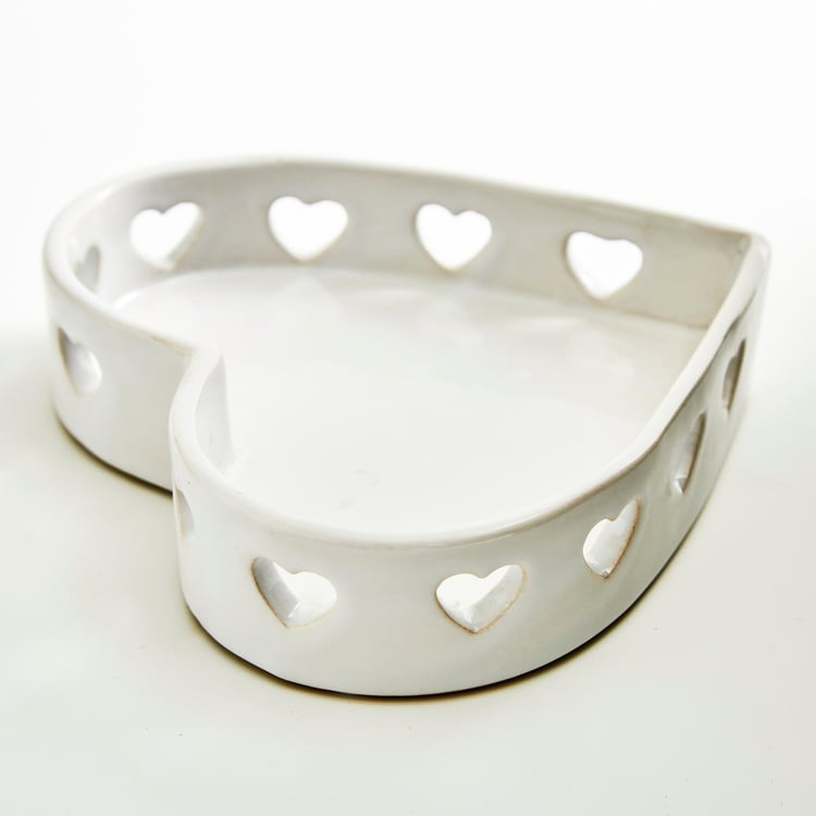 Love Forever Ceramic Heart Decorative Platter