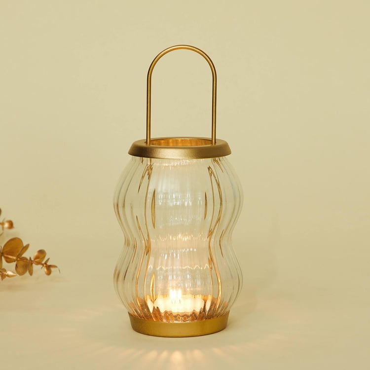 Modern Glass and Metal Lantern