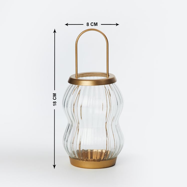 Modern Glass and Metal Lantern